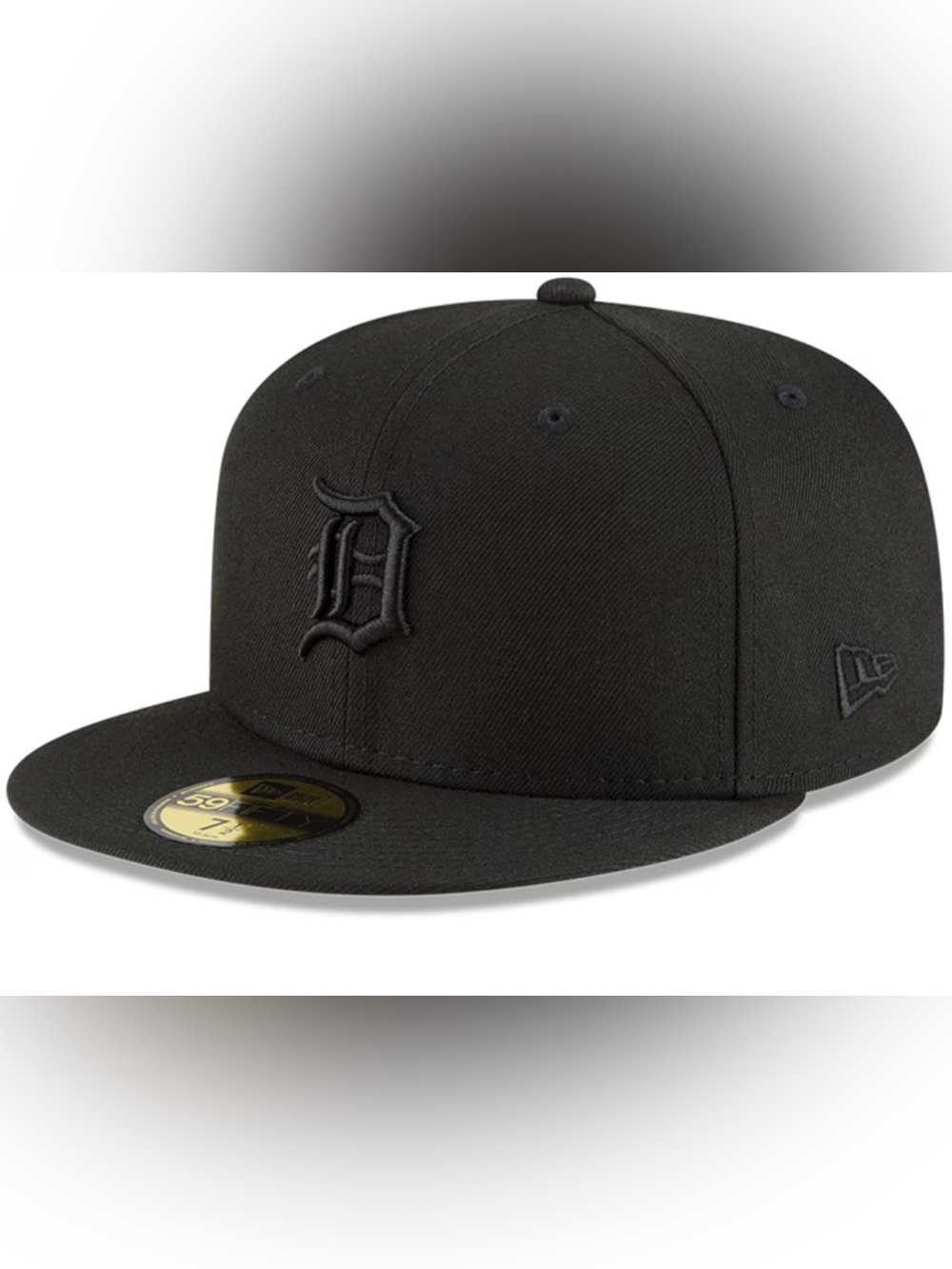 New Era Detroit Tigers Fitted Hat MLB Team Basic Black Big Team logo Size 8 1/4